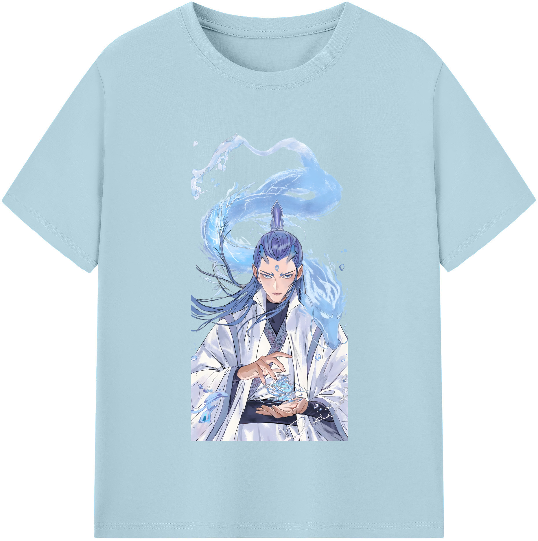 （画像用） Ne Zha 2 ナタ 魔童の大暴れ 綿100％半袖Tシャツ（フロントプリント）